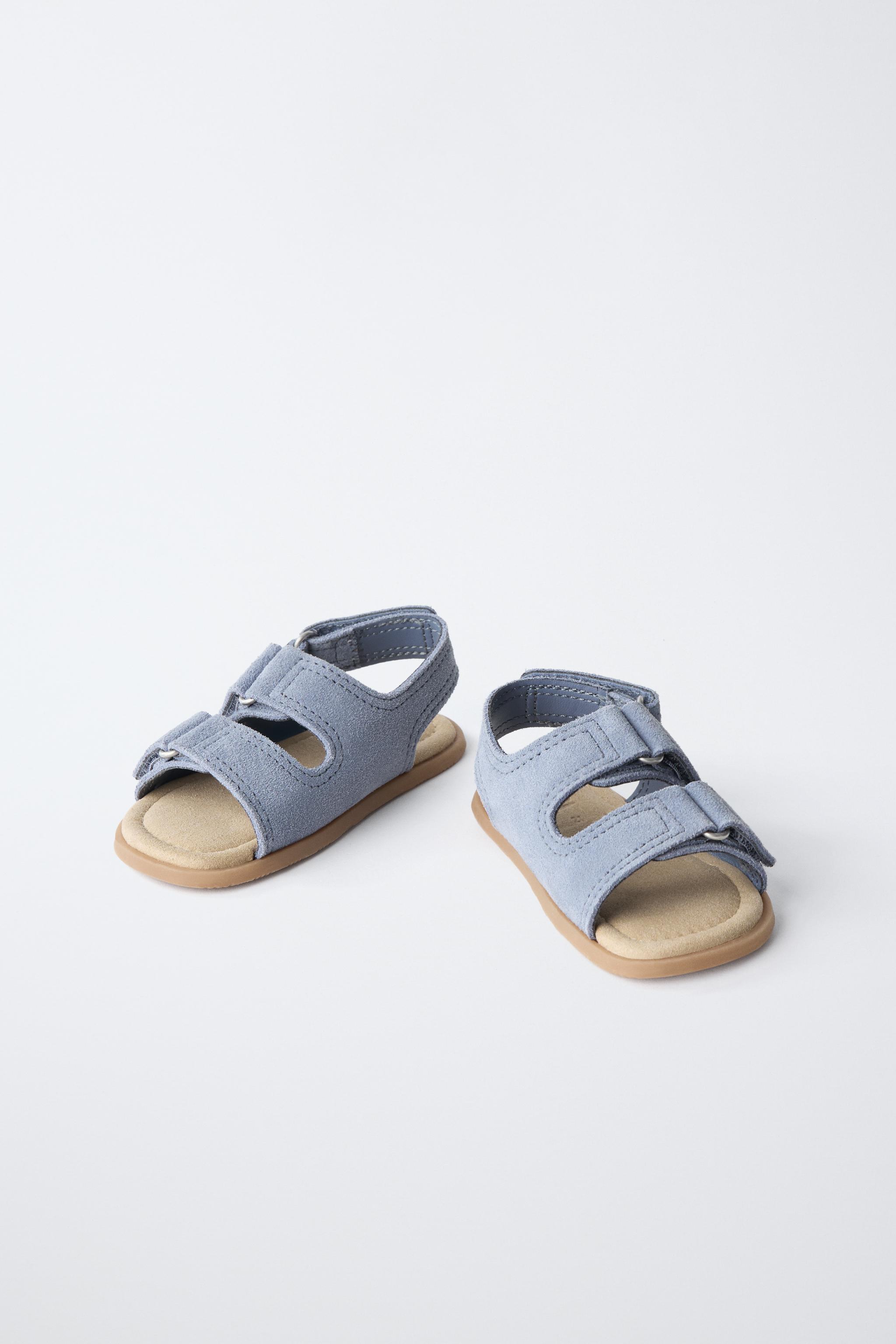 SANDALES PIEDS NUS DOUBLE BRIDE EN CUIR
